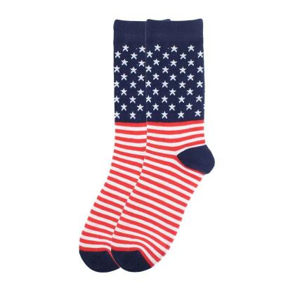 China Breathable Cotton Sock Set 3 America Classic Stars And Stripe Cotton Sock USA Socks for sale