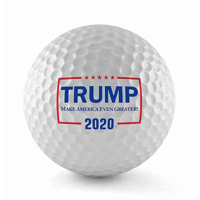 China 2020 Outdoor Custom Practice Trump White Golf Balls, MAKE AMERICA EVEN GREATER! golf ball for sale