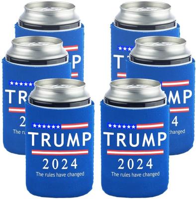 China Customized Stocked 2024 Trump Box Coolers Personalized Save America Still Favors Drink Beer Can Holders for sale