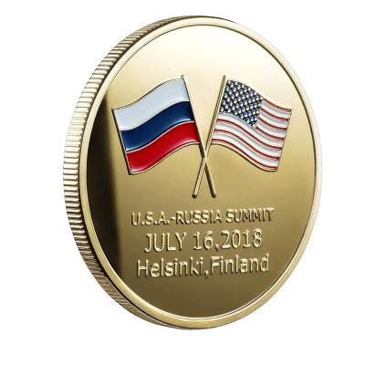 China USA USA Russia Gold Coin Plated Presidential Trump Challenge Coin for sale