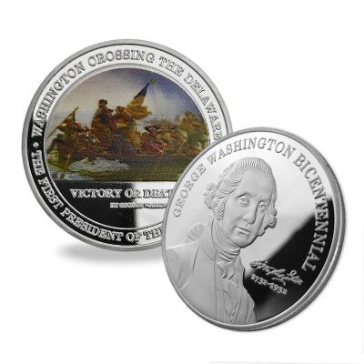 China 1732-1932 George Washington Presidential Coin Crossing The Delaware Commemorative Europe USA Challenge Coin for sale