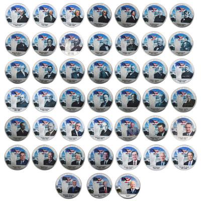 China 46 USA President of USA Coins, 46pcs Unite State of America Presidents High-quality Cheap Wholesale Custom Challenge Coin for sale