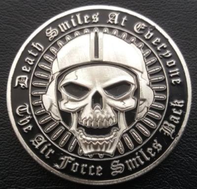 China Europe Death Smiles To Everyone Coin , AIR FORCE Smiles Back US Military Challenge Coins for sale