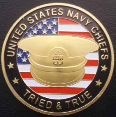 China United States Unite States NAVY CHIEF TRIED and GENUINE commemorative coin for sale