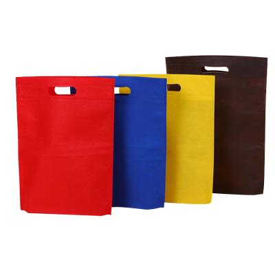 China Promotional Custom Designs Folding Prints Eco Friendly Shopping Nonwoven Die Cut Bags , D Cut Nonwoven Marketing Totes Bag for sale