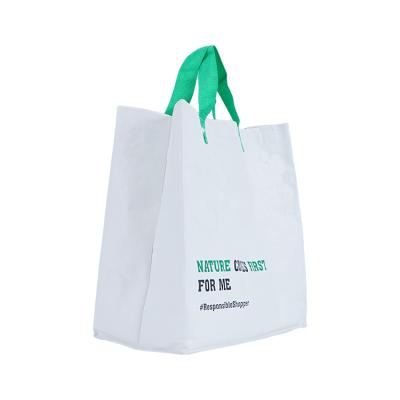 China Folding Custom Foldable Reusable PP Woven Handle To Carry Box Shopping Bags for sale