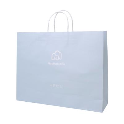 China Recycled Materials Wholesale Custom Paper Kraft Shopping Gift Bag With Logo Printing for sale