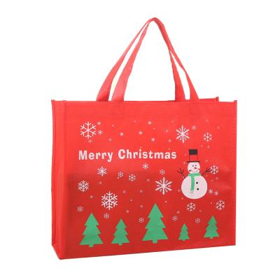 China High Quality Degradable Non Woven Handled Material Christmas Shopping Bag for sale