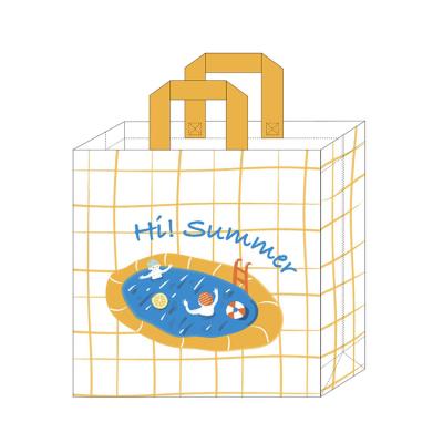 China Wholesale Reusable Folding Grocery Pla Folding Biodegradable Shopping Bag for sale