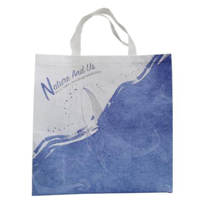 China Eco Large Foldable Pla Nonwoven Fabric Grocery Tote Bag for sale