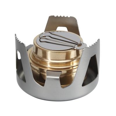 China Mini Size HALIN HK305 OUTDOOR CAMPING ALCOHOL STOVE DIRECT PORTABLE CREATIVE ALCOHOL METAL VAPOR BURNER MINI GOOD LIQUID STOVE BURNER for sale