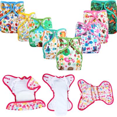 China AIO Baby Cloth Diaper Pants Wholesale Reusable Waterproof Washable Diaper Pants Unisex Printed Baby Diaper for sale