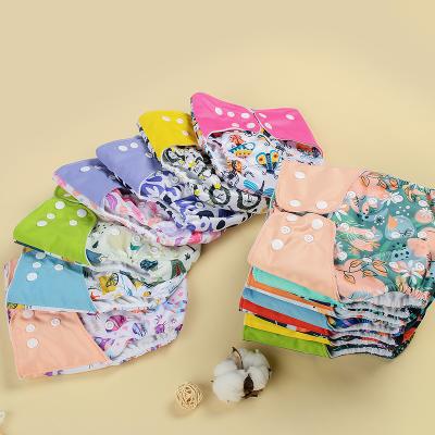 China Free Sample Printed Reusable Diaper Cloth Baby Cloth Diapers Reusable for Boys and Girls for sale