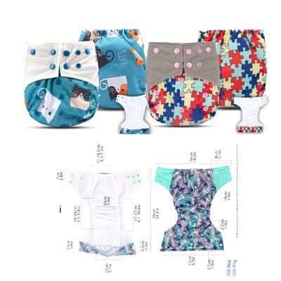 China Cheap Printed Cloth Diapers New Design Baby Cloth Diapers Charcoal Adjustable Bamboo Cloth Diapers For Sale for sale