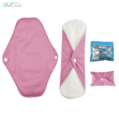 China Lady Cloth Sanitary Napkin Pad Reusable Menstrual Solid Cloth Pad Super Absorbent PUL Super Absorbent Pads For Woman for sale