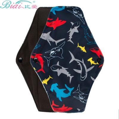 China Printed ChuHan Sanitary Pads Soft Washable Reusable Bamboo Menstrual Pads Charcoal Daily Use for sale