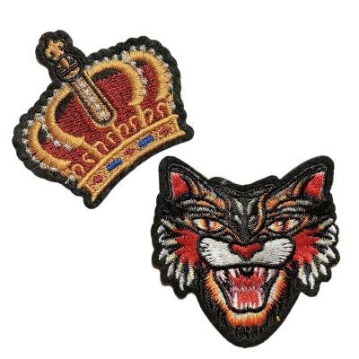 China Viable Wholesale Iron On Custom 3D Embossed Small Fabric Flag Logo Embroidery Patches For Military Uniform for sale