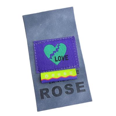 China Sustainable Manufacturer Custom Sew On PU Leather Tags For Garment Accessories for sale