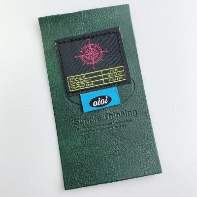 China Durable Custom Logo Hook And Loop PU Leather Patch Label for sale