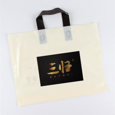 China BIODEGRADABLE high quality biodegradable plastic clothing plastic shopping bags food grade plastic bag handle bag for sale