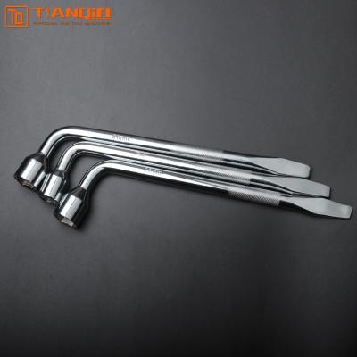 China 17mm 21mm 22mm Multi Functional Chrome Vanadium Steel Tire Wrench L Type Socket Wrench for sale