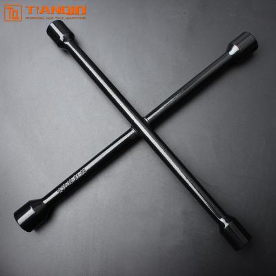 China Multi Functional 45# Steel Chrome Plated Black Color Wheel Spanner Socket Wrench for sale