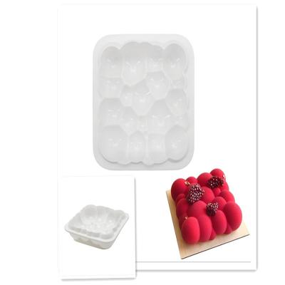 China White Italian Dessert Bubble Square Mold Silicone Cake Baking Mold Cloud Sustainable Material Eco-Friendly for sale