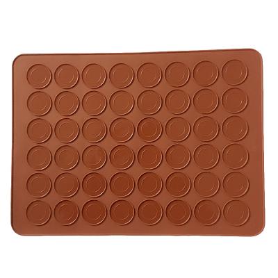 China 48 Holes Macaroon Food Grade Pastry Silicone Mat DIY Reusable Baking Tools for sale