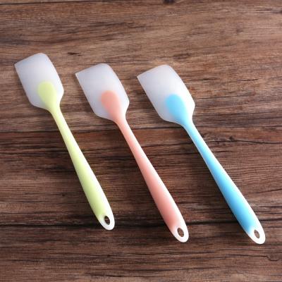 China Scraper 21cm Half-transparent Small Size Half-transparent Silicone Spatula Silicone Baking Tools for sale