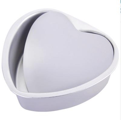 China Heart Shaped Dish Cake Mold Kitchen Sustainable Baking Bakeware DIY Live Bottom Cake Mold for sale