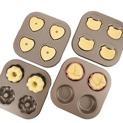 China Viable Wholesale Non-Stick Grill Pan Cake Bread Chocolate Baking Liner Carbon Steel Baking Tray Cake Tool for sale