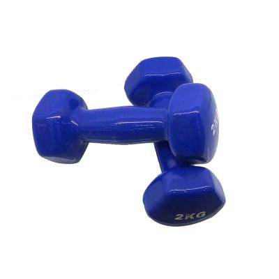 China Neoprene Rubber Covered Dumbbells Vinyl Dumbbell Gym Equipment Weightlifting Hex Home Dumbbells for sale