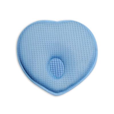 China Wholesale Memory Mesh 3D Soft Net Air Heart Shape Breathable Prevent Flat Head Baby Pillow for sale