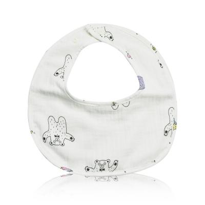 China Amazon Washable Hot Sale Cotton Baby Bibs Baby Bandana Drool Super Soft Bibs for sale