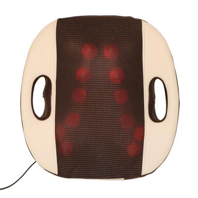 China Heat Shiatsu Back Massager with Portable Heat Massage Cushion Massage Chair Adjustable Kneading Pad 203A for sale