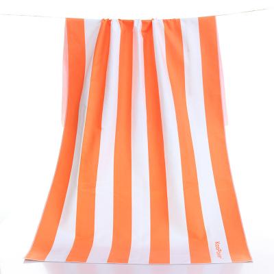 China Custom Logo Beach Towels Wholesale Plush Woven Beach Towels & Blankets QUICK DRY for sale