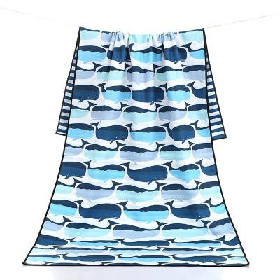 China QUICK DRY beach shack stripe beach towels xxl custom printed microfiber beach towel for sale