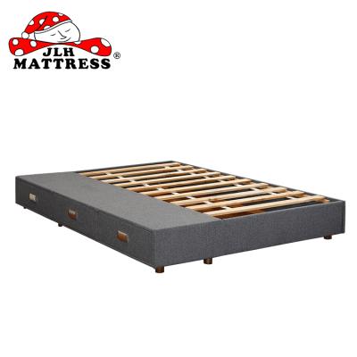 China Modern Antique Leather Single Bed Hotel Bed Wood Frame With Drawers for sale