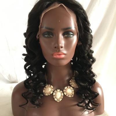 China 100% Human Hair 13x4inch Colored Peruvian Deep Wave Deep Wave Lace Frontal Wig for sale