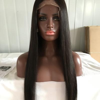 China 12a 100% Peruvian Straight Human Hair 13x4inch Straight Lace Front Wig for sale