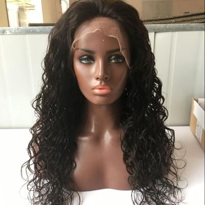 China 13x4inch Peruvian Virgin Hair Deep Wave 100% Loose Wavy Lace Front Wig for sale