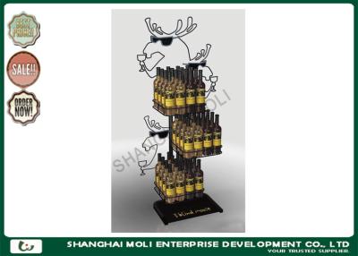 China Retail animal shape iron wire beer / wine display racks 3 tier drink shelves in store for sale