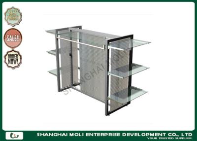 China Portable MDF clothes shop furniture retail garment racks / shelf for sale