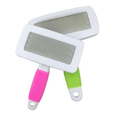 China Safe Durable Non-Slip Plastic Pet Hair Brush Gently for sale