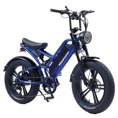 China Aluminum Alloy Hot Sale High Quality 20 Inch Fat Tire Electric Bike with 48v20Ah Central Motor Retail Price Ebike Lithium Battery Power Supply for sale