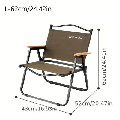 China Easy-carrying New Portable Foldable Garden Picnic Chair Wood Grain Double Oxford cloth Aluminum Frame for Outdoor Camping Fishing Directing for sale