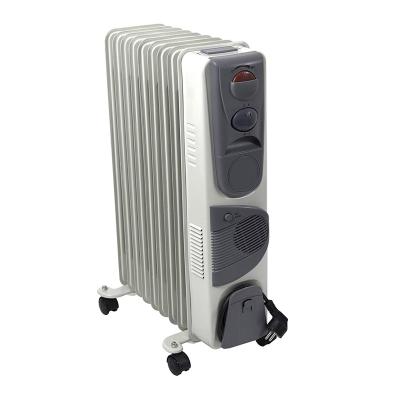 China Adjust Thermostatic Controller 9 Fins Electric Radiator Oil Filled Heater With Fan for sale