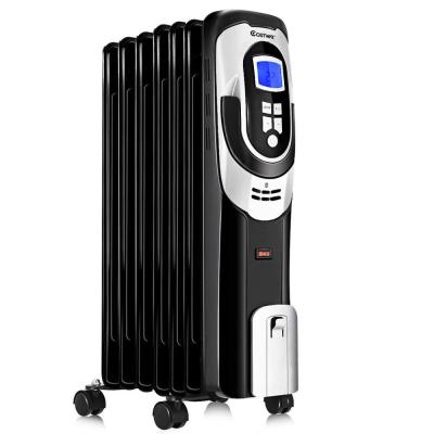 China Adjust Thermostatic LCD Display Digital Touch Screen Controller ETL 1500W 7 Fins Wifi Controller Oil Filled Radiator Heater for sale