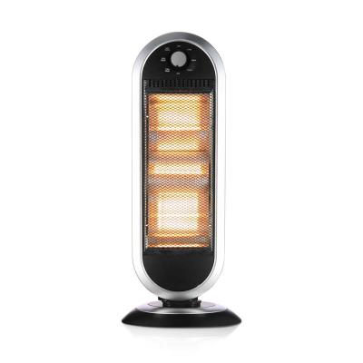 China With New Design Function Round 3 Elements Portable Stufa Alogena Swinging Electric Halogen Beam Heater for sale