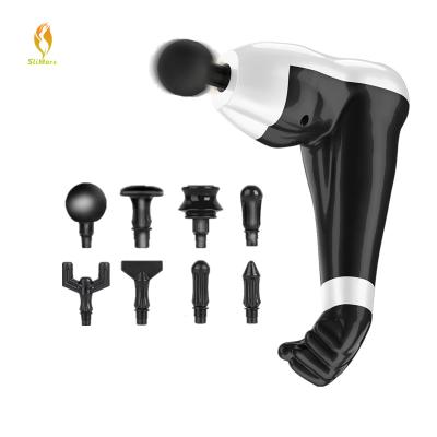 China Body 6 Speeds Deep Body Massager Tissue Muscle Fascia Massage Gun Hand-shape Rising Percussion Muscle Massage Gun With 8 Head for sale